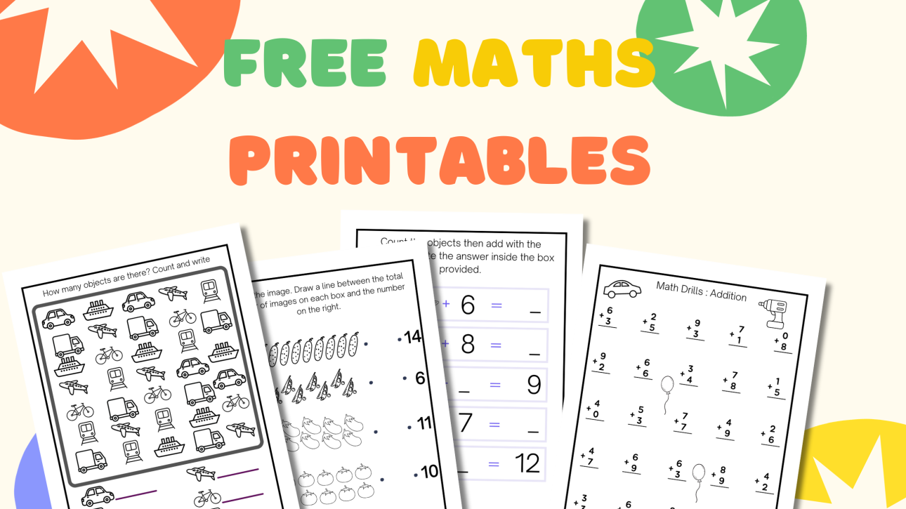 Free Maths Printables for Toddlers