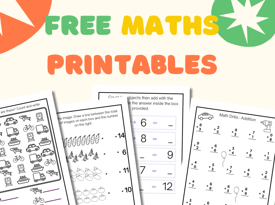 Free Maths Printables for Toddlers