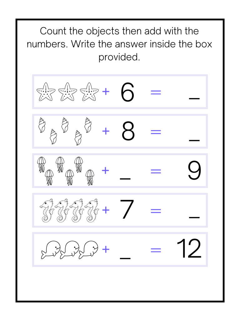 Free Maths Printables for Toddlers