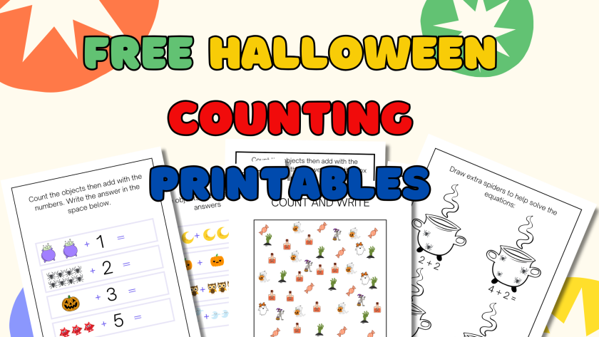Free Halloween Counting Worksheets for Preschoolers