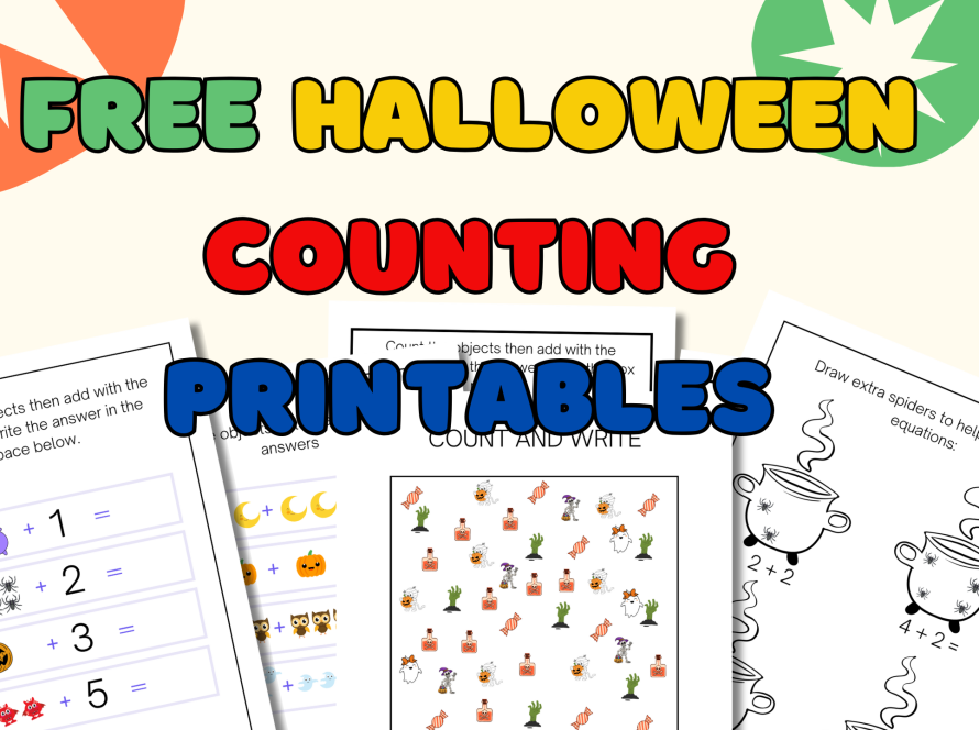 Free Halloween Counting Worksheets for Preschoolers